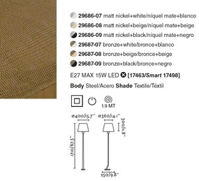 Lampadar / Lampa de podea eleganta design clasic REM bronz/bej