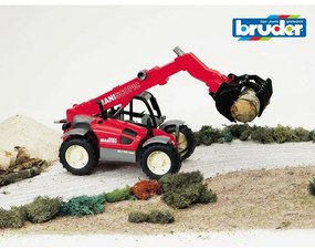 Bruder 2125 Vehicule de construcții - încărcătorManitou MLT 633 cu braț telescopic, 1:16
