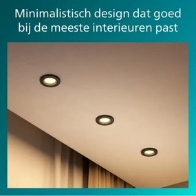 Philips - Set 3x spot încastrat PERIDOT 1xGU10/7W/230V negru