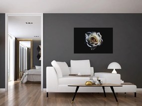 Tablou cu trandafir alb (90x60 cm)
