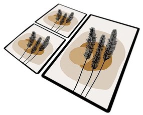 Covorașe de baie maro 3 buc. 60x100 cm Day Sunrise – Foutastic