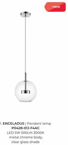 Pendul, Lustra LED suspendata moderna Enceladus crom