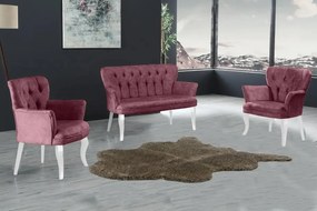 Set canapea 2 locuri cu 2 fotolii, Cafe Homs,roz trandafiriu