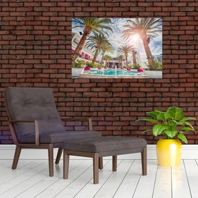 Tablou - palmier cu bazin (90x60 cm)