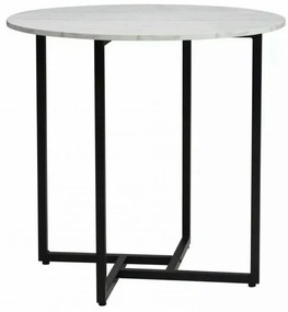 Masa rotunda de dining ALTO II 80 cm, decor marmura alba