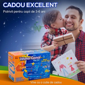 Playset pentru apa 53 Piese HOMCOM varsta 3-6 Ani, din PP, 123x90x7cm, Albastru si Rosu | Aosom RO