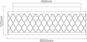 Open Design OR81015 - Plafonieră CAVALLI 3xE27/15W/230V, diametru 52 cm, alamă