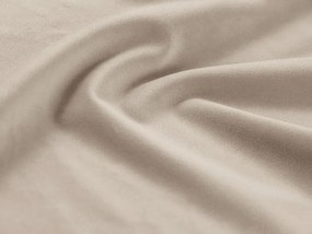 Pat tapitat cu tablie si lada depozitare, Colonel, Cosmopolitan Design, 160x200 cm, catifea, bej deschis