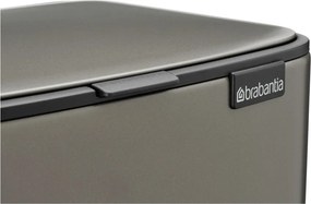Coș de gunoi gri cu pedală din oțel 12 l Bo – Brabantia