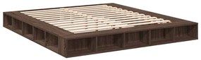 3280460 vidaXL Cadru de pat, stejar maro, 180x200 cm, lemn prelucrat