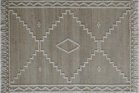 Covor din iută, lână și bumbac țesut manual, antiderapant, natur, 75 x 175 cm, „Attigny”