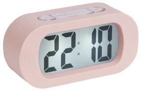 Ceas cauciucat cu alarmă Karlsson Gummy, roz deschis