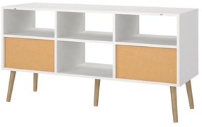 Comodă TV albă 117x61 cm Bodo – Tvilum