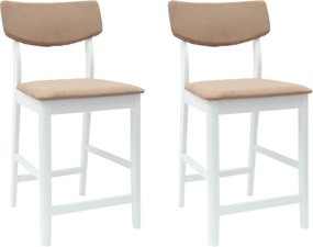 vidaXL Scaune de dining 2 pcs Alb 48 x 49 x 95 cm