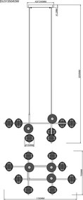 Lustra moderna suspendata LED CCT cu telecomanda GALATEA