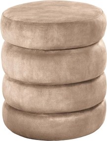Taburete cu spatiu de depozitare, VOGUE 40cm catifea champagne greige