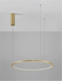 Lustra LED suspendata design modern circular TARQUIN D-60cm aurie
