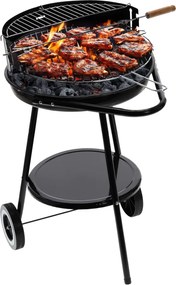 Grătar rotund pe roți 58 x 44 x 72 cm