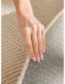 Covor în culoare naturală deschisă, țesut manual, rotund, din lână ø 120 cm Eleni Natural White – Hanse Home