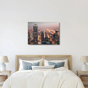 Tabloul cu metropolă luminată (70x50 cm)