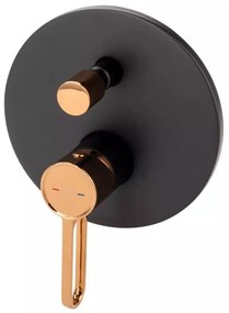 BATERIE INCASTRATA CADA DUS ZAFFIRO CU 2 IESIRI, NEGRU-ROZ AURIU Negru mat/Rose gold lucios