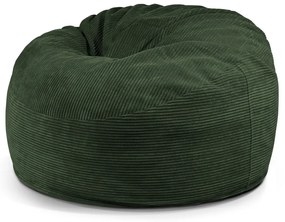 Fotoliu bean bag verde cu tapițerie din catifea reiată Om 110 – SLOWDOWN
