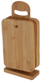 6 tăvițe de bambus pentru bucătărie + suport inclus