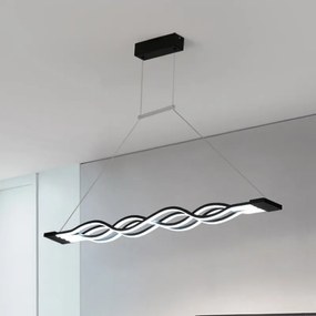 Lustră LED cu Telecomandă, 160W, Acril, Negru