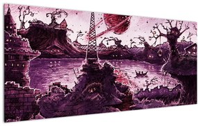 Tablou - Sat fermecat (120x50 cm)