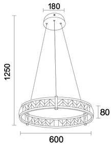 Lustră LED dimmabilă suspendată pe cablu ENRIQUE LED/40W/230V 3000-6000K + telecomandă