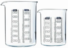 Pyrex Set de pahare gradate din sticlă, 2 buc.,0,25 l + 0,5 l