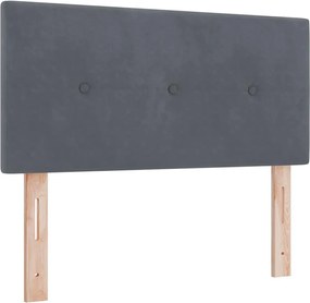 vidaXL Tăblie cap Gri închis 90 cm Catifea