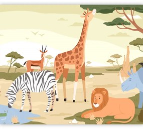 Fototapet - Animale din junglă ilustrare vectorială