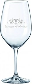 Pahar de vin alb din sticlă, transparent, cu model în spirală gravat, 350 ml, 22 x 7 cm, „Joséphine”