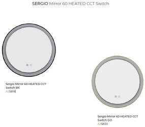 Oglinda baie cu iluminat LED IP44 SERGIO 60 CCT SWITCH GO