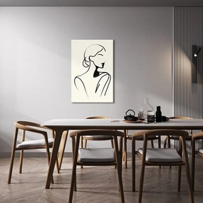 Tablou femeie în linii minimaliste