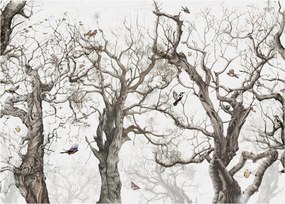 Tablou pe sticlă - Model de pădure, desen (70x50 cm)