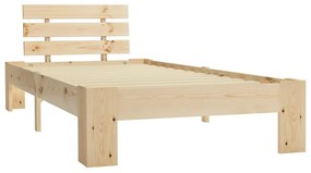 283160 vidaXL Cadru de pat, 90 x 200 cm, lemn masiv de pin