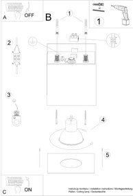 Spot Sollux SL.1279 HATI 1xGU10/10W/230V auriu