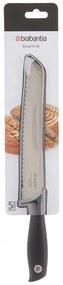 Cutit pentru paine Brabantia Tasty+ 1001162, 20 cm, Otel calit, Rezistent la zgarieturi si coroziune, Gri inchis
