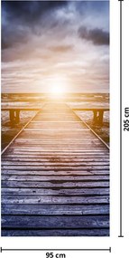 Fototapet pentru ușă - ponton la soare (95x205cm)