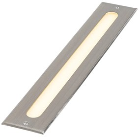 Spot modern pentru sol din oțel 50 cm inclusiv LED IP65 - Eline