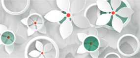 Tablou abstracției florale (120x50 cm)