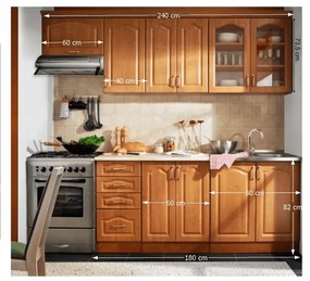 Ansamblu de bucatarie, anin,  LORA MDF NEW KLASIK