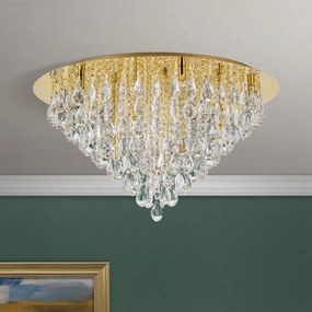 Plafonieră de cristal Orion DLU 2516/75 CELESTE 12xG9/40W/230V d. 75 cm auriu