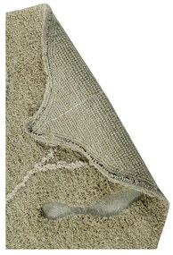 Covor pentru copii kaki lavabil/țesut manual din bumbac 75x100 cm Mini Monstera Olive – Lorena Canals