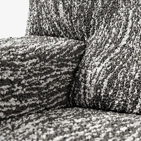 Huse bielastice UNIVERSO NOU dungi alb-negru fotoliu cu manere de lemn (l. 40 - 70 cm)