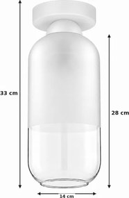 BRILAGI - Plafonieră LED RETRO GLASS 1xE27/60W/230V Ø 14 cm albă