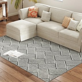 HOMCOM Covor salon 200 x 140 cm blană scurtă lavabil la maşină hipoalergenic pentru salon, dormitor, birou, gri | Aosom Romania