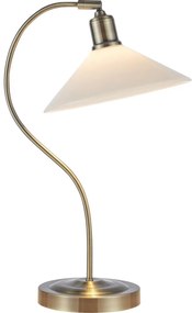 Lampă de masă Markslöjd 108863 VELA 1xE27/40W/230V alamă/alb